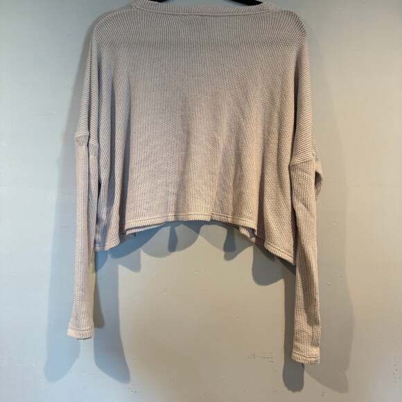 Out From Under by Urban Outfitters Cropped Waffle Knit Cardigan Sweater - Picture 2 of 4